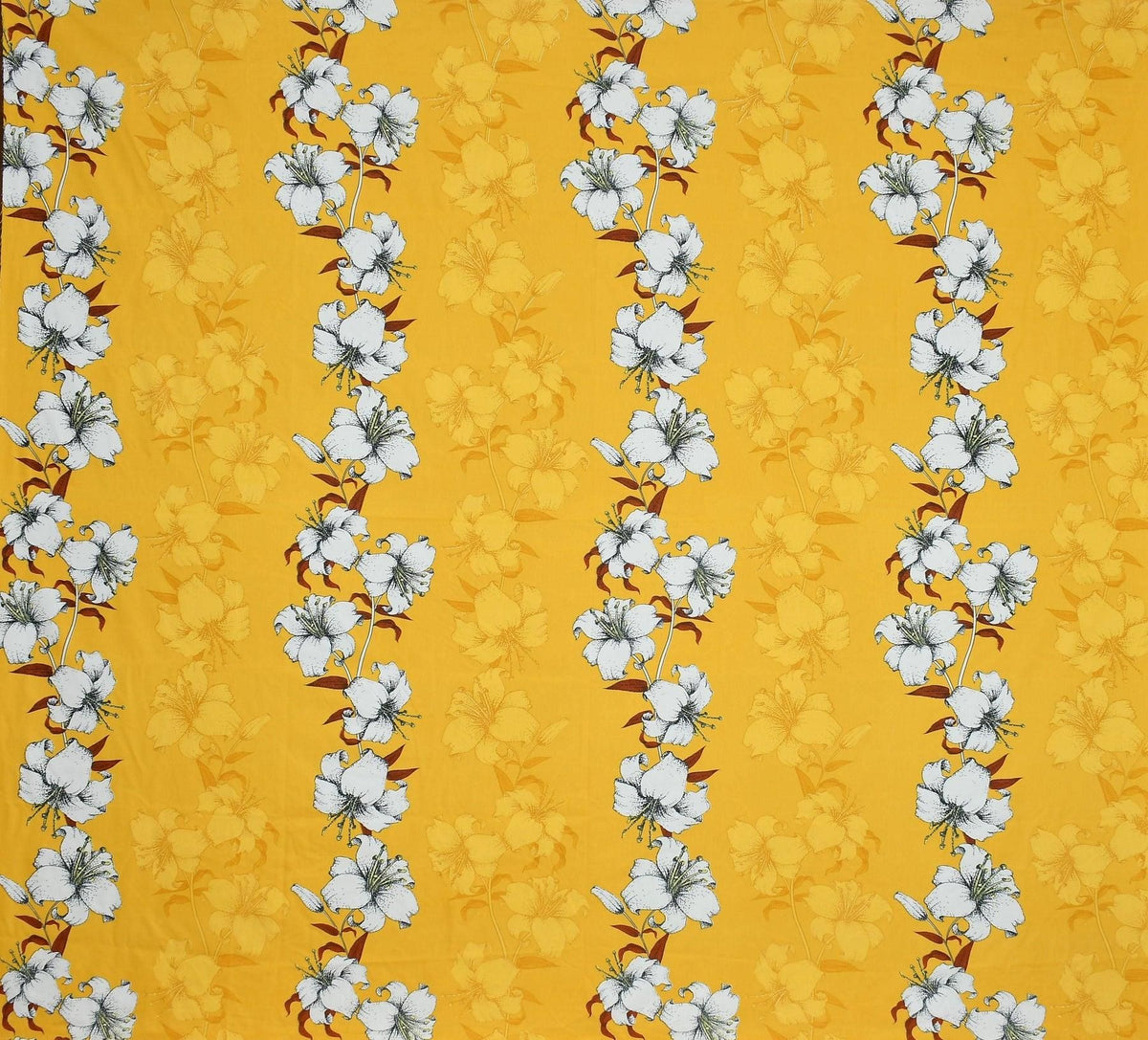 Elastic Fitted Bedsheet - Yellow Floral
